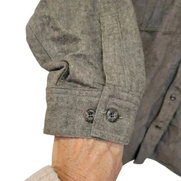 Field & Stream Men's Forest Green Cotton/Rayon Heavy Flannel Button Down Shirt o - Picture 7 of 10